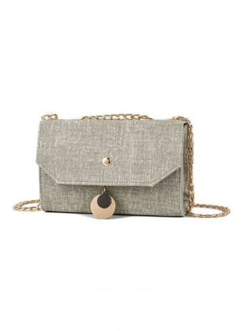 Women's Retro Personality Pendant Chain Small Square Bag Grey