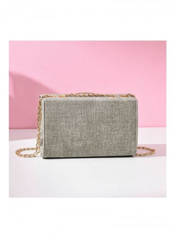 Women's Retro Personality Pendant Chain Small Square Bag Grey