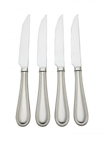 4-Piece Steak Knife Set Silver