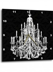 Chic Chandelier Wall Clock Black/White 15x15inch reviews Chic Chandelier Wall Clock Black/White 15x15inch