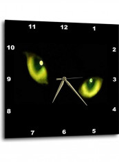 Decorative Printed Wall Clock Black/Green/Yellow 15x15inch