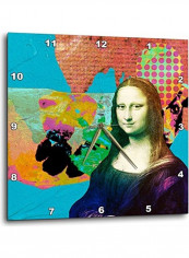 Monalisa Themed Wall Clock Multicolour