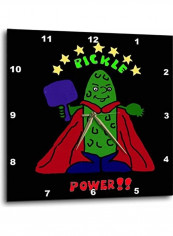Pickle Power Printed Analog Wall Clock Multicolour 15x15x0.1inch