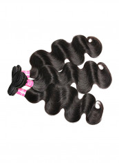 3-Piece Brazilian Hair Extension Set Black 12,14,16inch