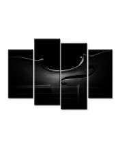 4-Piece Music Theme Canvas Painting With Frame Multicolour 120X85centimeter