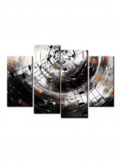 4-Piece Music Theme Canvas Painting With Frame Multicolour 120X85centimeter