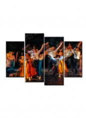 4-Piece Music Theme Canvas Painting With Frame Multicolour 120X85centimeter