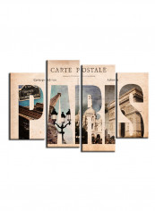 4-Piece Quote Theme Canvas Painting With Frame Multicolour 120X85centimeter