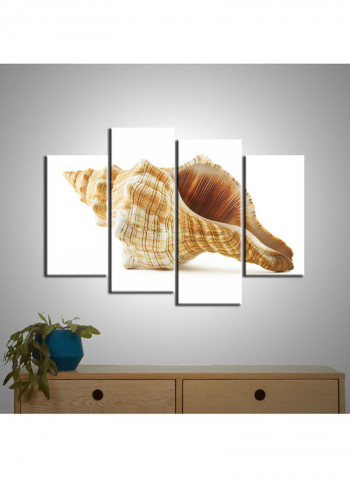 4-Piece Sea Theme Canvas Painting With Frame Multicolour 120X85centimeter
