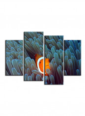 4-Piece Sea Theme Canvas Painting With Frame Multicolour 120X85centimeter