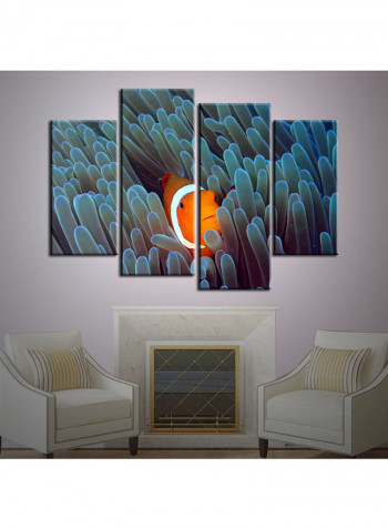 4-Piece Sea Theme Canvas Painting With Frame Multicolour 120X85centimeter