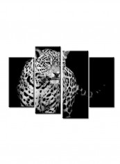 4-Piece Animal Theme Canvas Painting With Frame Multicolour 120X85centimeter