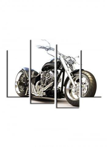 4-Piece Automobile Theme Canvas Painting With Frame Multicolour 120X85centimeter