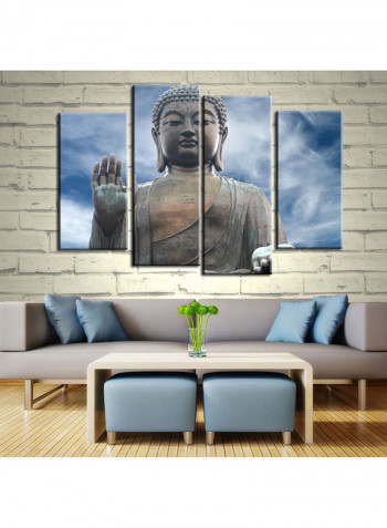 4-Piece Canvas Painting With Frame Multicolour 120X85centimeter