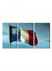 3-Piece Flag Theme Canvas Painting With Frame Multicolour 150X70centimeter