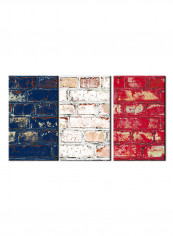 3-Piece Flag Theme Canvas Painting With Frame Multicolour 150X70centimeter