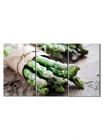 3-Piece Food Theme Canvas Painting With Frame Multicolour 150X70centimeter