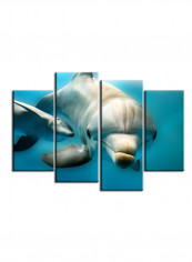 4-Piece Sea Theme Canvas Painting With Frame Multicolour 120X85centimeter