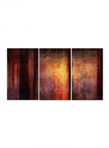 3-Piece Abstract Theme Canvas Painting With Frame Multicolour 150X70centimeter