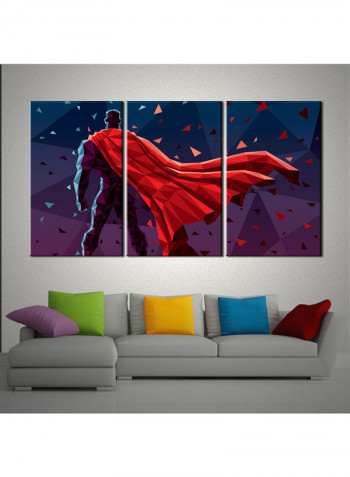 3-Piece Character Theme Canvas Painting With Frame Multicolour 150X70centimeter