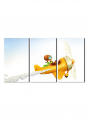 3-Piece Character Theme Canvas Painting With Frame Multicolour 150X70centimeter
