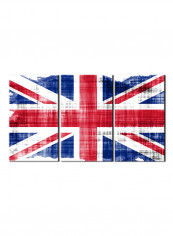 3-Piece Flag Theme Canvas Painting With Frame Multicolour 150X70centimeter