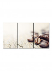 3-Piece Coffee Theme Canvas Painting With Frame Multicolour 150X70centimeter