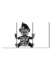3-Piece Quote Theme Canvas Painting With Frame Multicolour 150X70centimeter