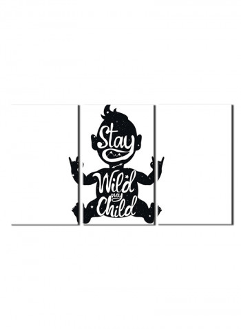 3-Piece Quote Theme Canvas Painting With Frame Multicolour 150X70centimeter