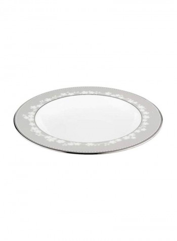 Bellina Soup Bowl White/Silver 9inch