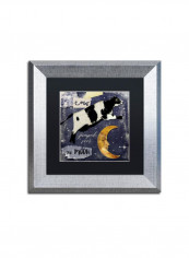Childhood I Silver Framed Wall Art Multicolour 11 x 11inch