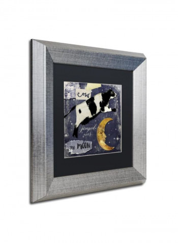 Childhood I Silver Framed Wall Art Multicolour 11 x 11inch