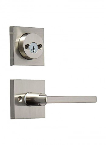Halifax Square Interior Double Cylinder Door Lock Silver