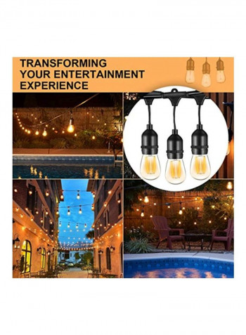 LED Outdoor String Lights Gold 48feet