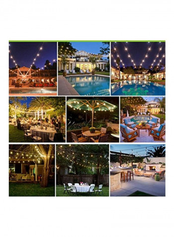 LED Outdoor String Lights Gold 48feet