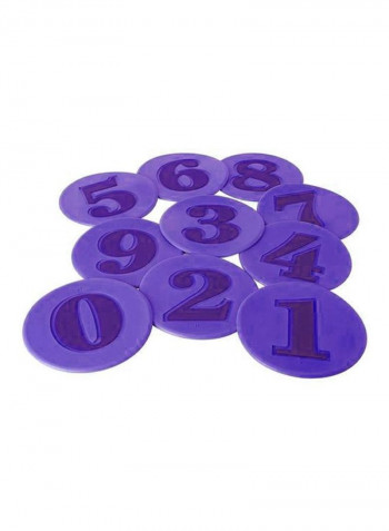 10-Piece Numbered Sports Mat 9inch