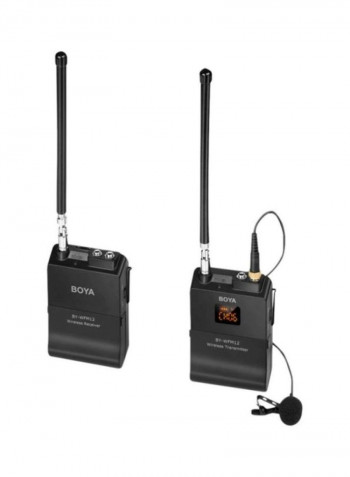 2-Piece VHF Wireless Microphone System Transmitter Receiver LU-D6414 Black