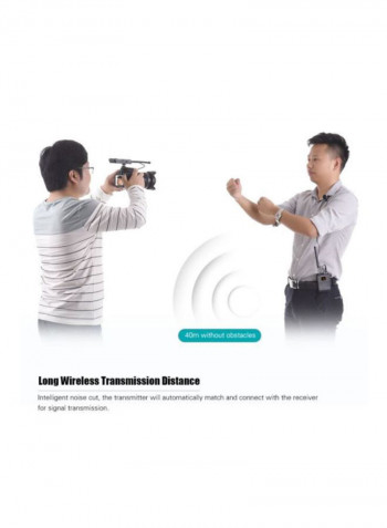 2-Piece VHF Wireless Microphone System Transmitter Receiver LU-D6414 Black
