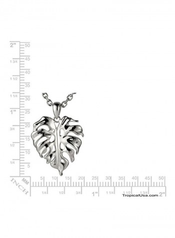 925 Sterling Silver Leaf Pendant Necklace