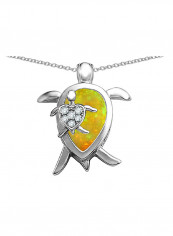 Turtle Family Pendant Necklace Pear Shape Stone reviews Turtle Family Pendant Necklace Pear Shape Stone