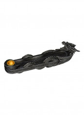 Dragon of Trelawny Manor  Incense Burner and Candle Holder Multicolour