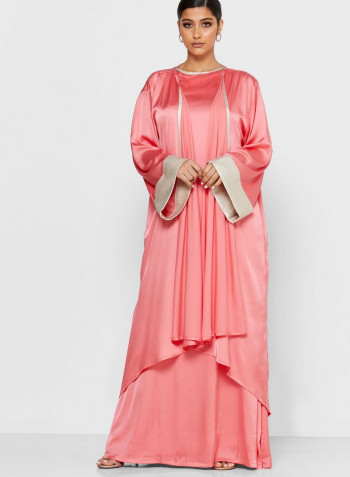 Overlay Maxi Dress Pink