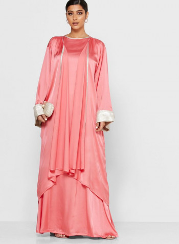 Overlay Maxi Dress Pink