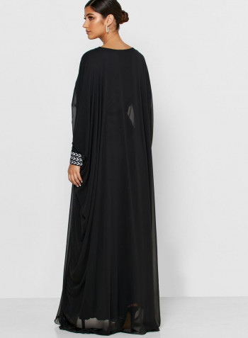 Puff Sleeve Maxi Dress Black