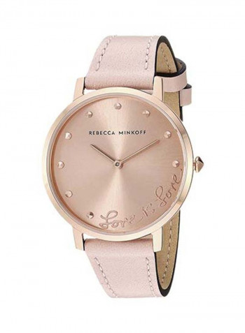 Women's Water Resistant Leather Analog Watch 2200269