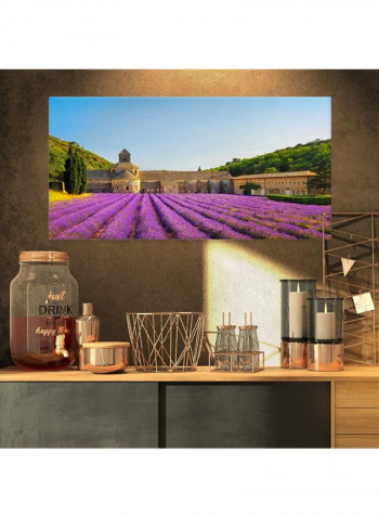 Abbey Of Senanque Lavender Flowers Wall Art Multicolour 32 x 16inch