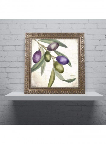 Olive Branch I Canvas Wall Art multicolour 14 x 14inch