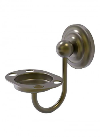 Que Tumbler/Toothbrush Holder Gold 4.5x3.5x6inch
