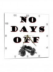 Quote Printed Wall Clock Black/White 15 x 16inch