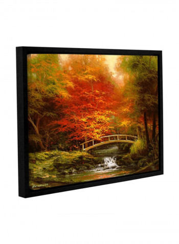 Autumn's Bridge Wall Art Multicolour 14 x 18inch